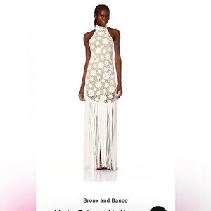 Bronx and Banco Maia Fringe Halterneck Dress
